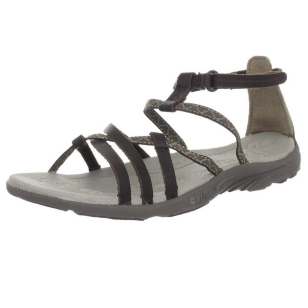 Hi-Tec  Sienna Brown &amp; Grey Strap Sandals Size 7